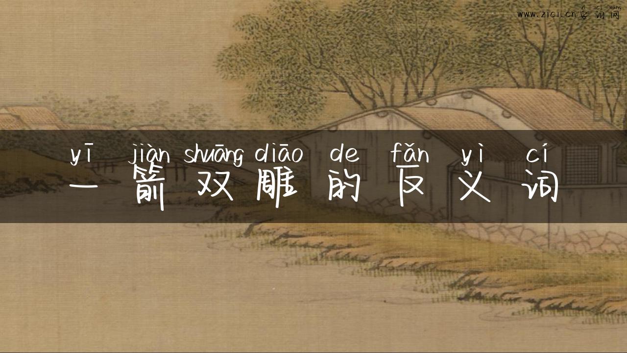 一箭双雕的反义词
