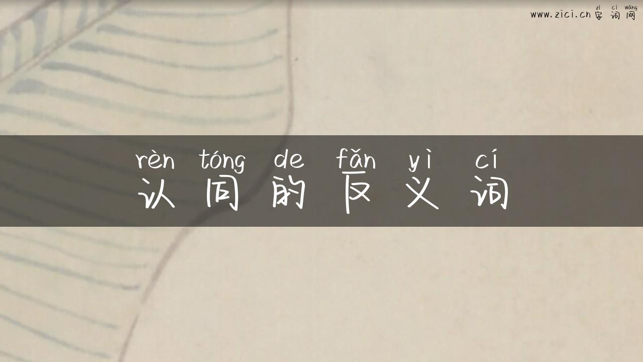 认同的反义词