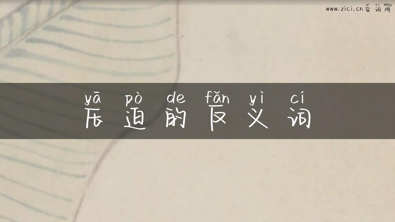 压迫的反义词