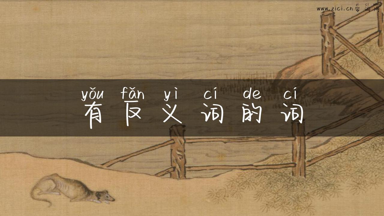 有反义词的词