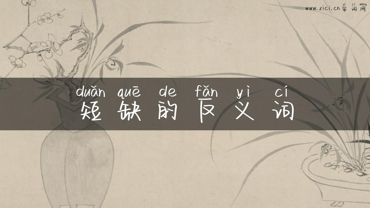 短缺的反义词