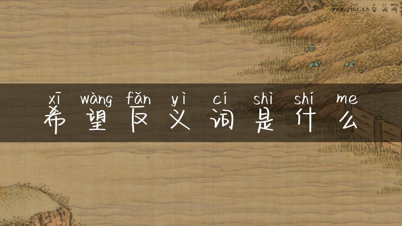 希望反义词是什么