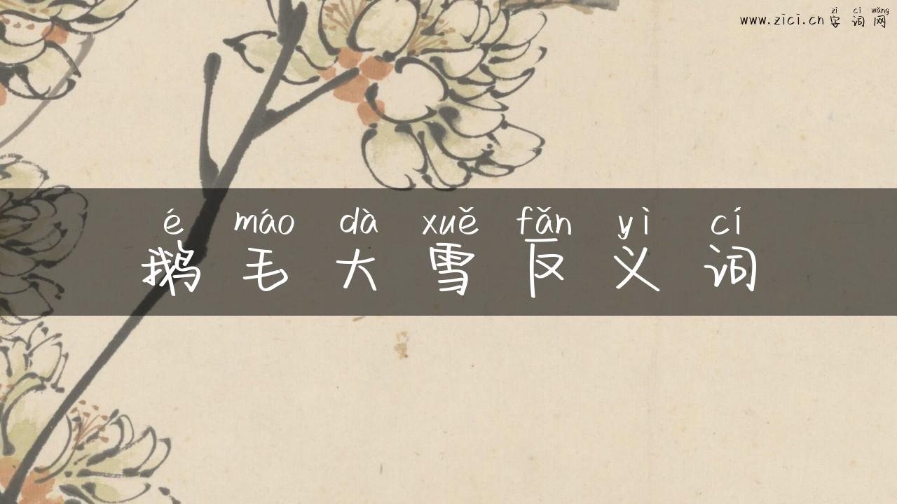 鹅毛大雪反义词