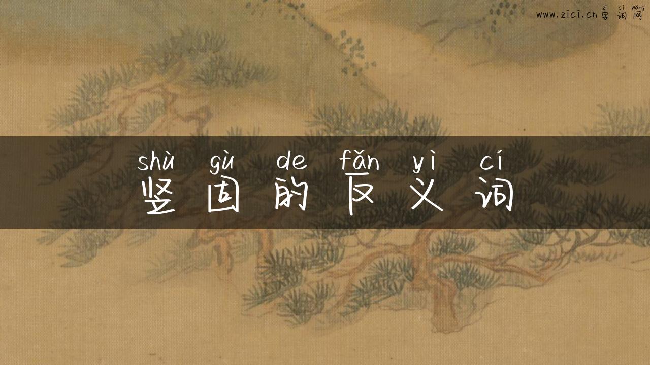 竖固的反义词