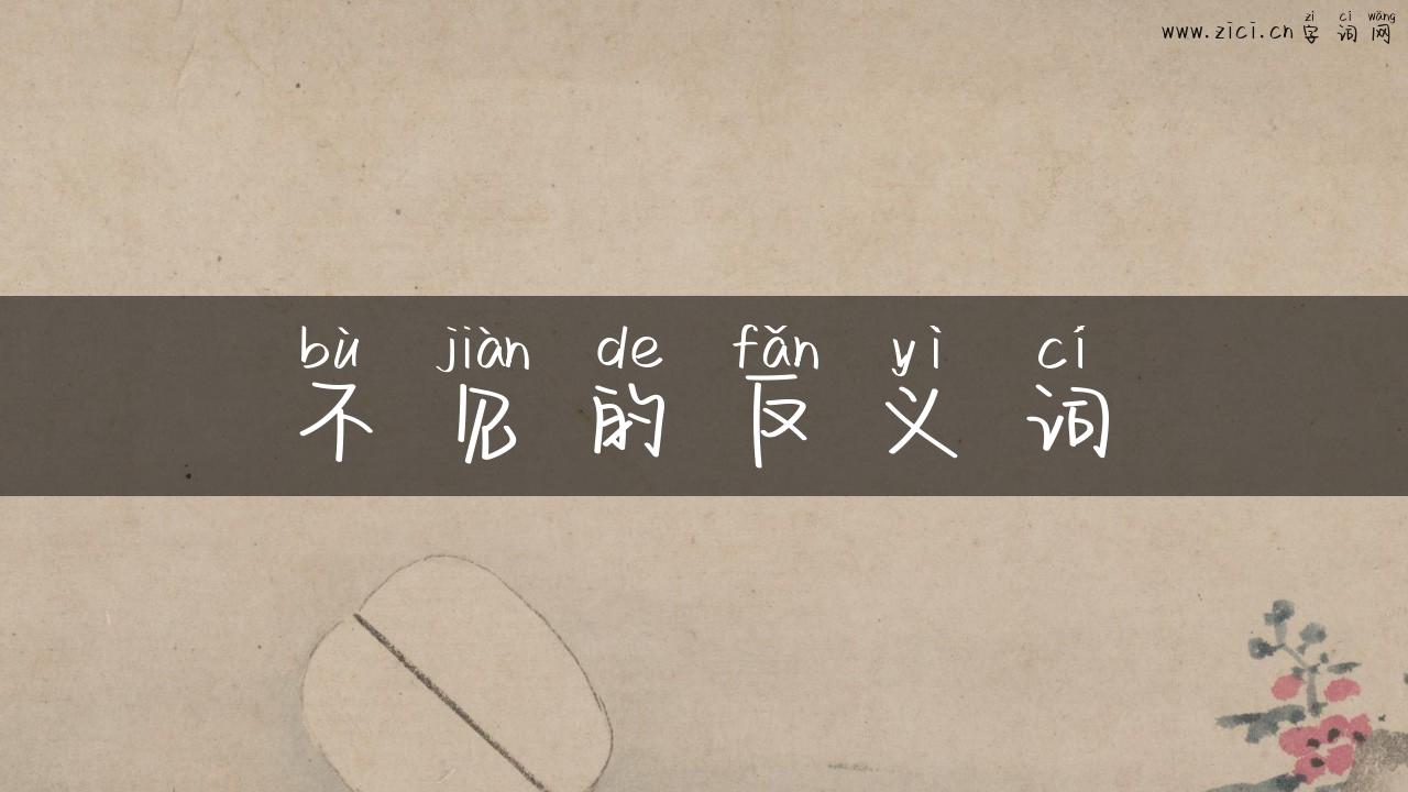 不见的反义词