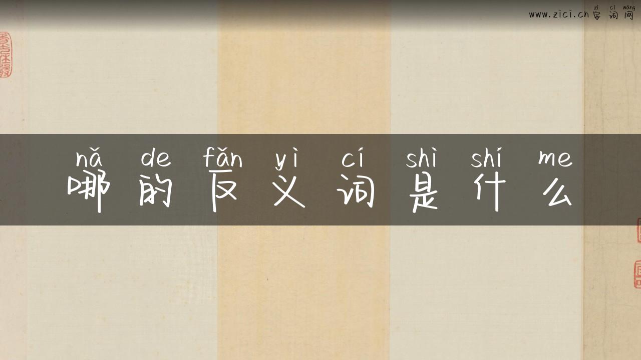 哪的反义词是什么