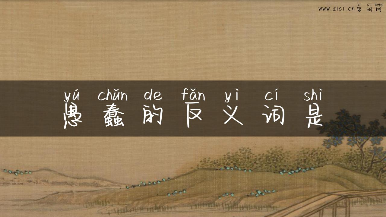 愚蠢的反义词是
