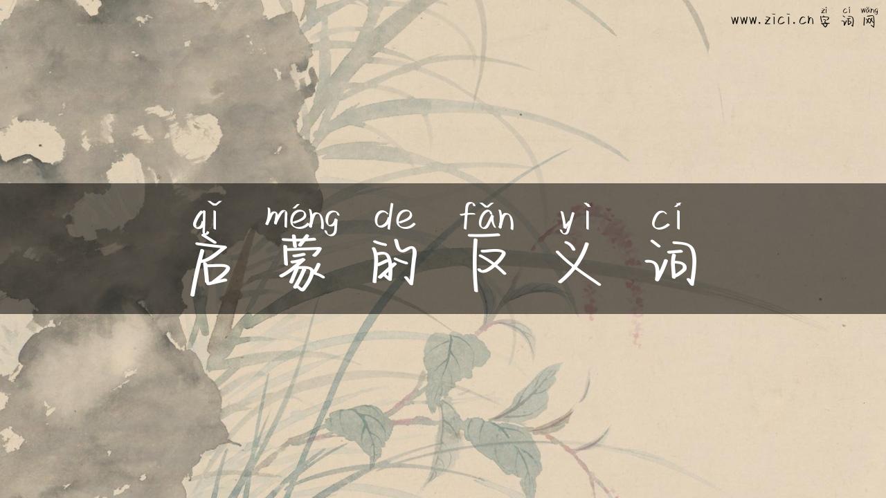 启蒙的反义词