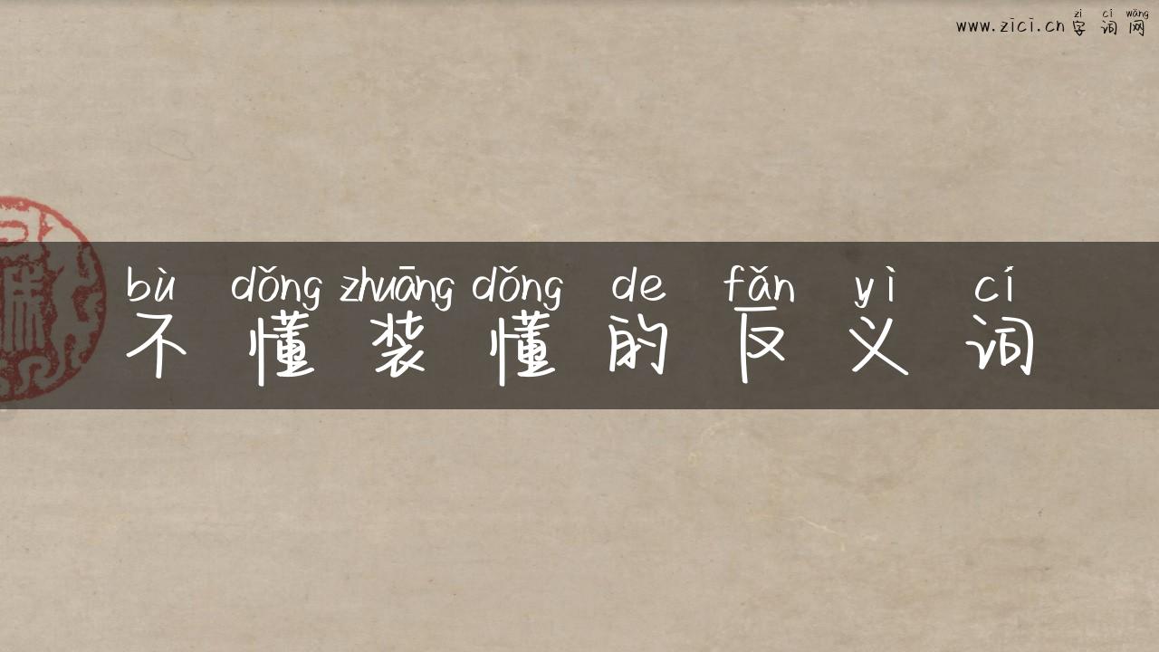 不懂装懂的反义词