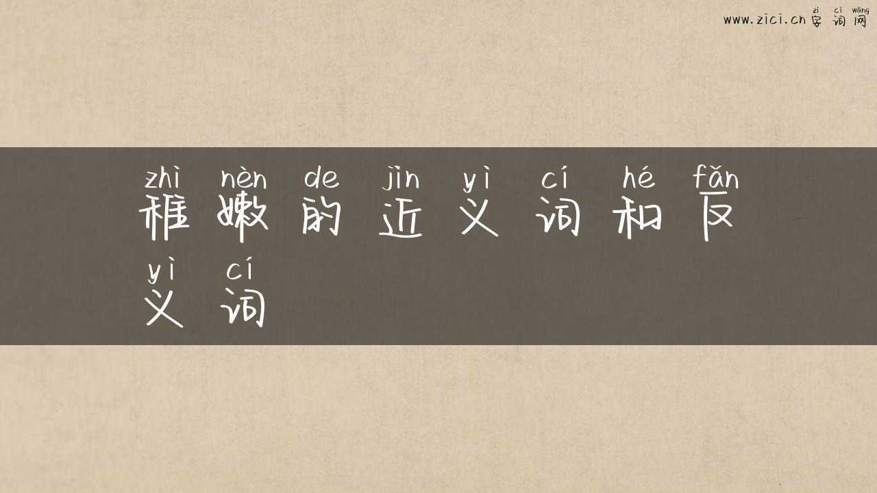 稚嫩的近义词和反义词