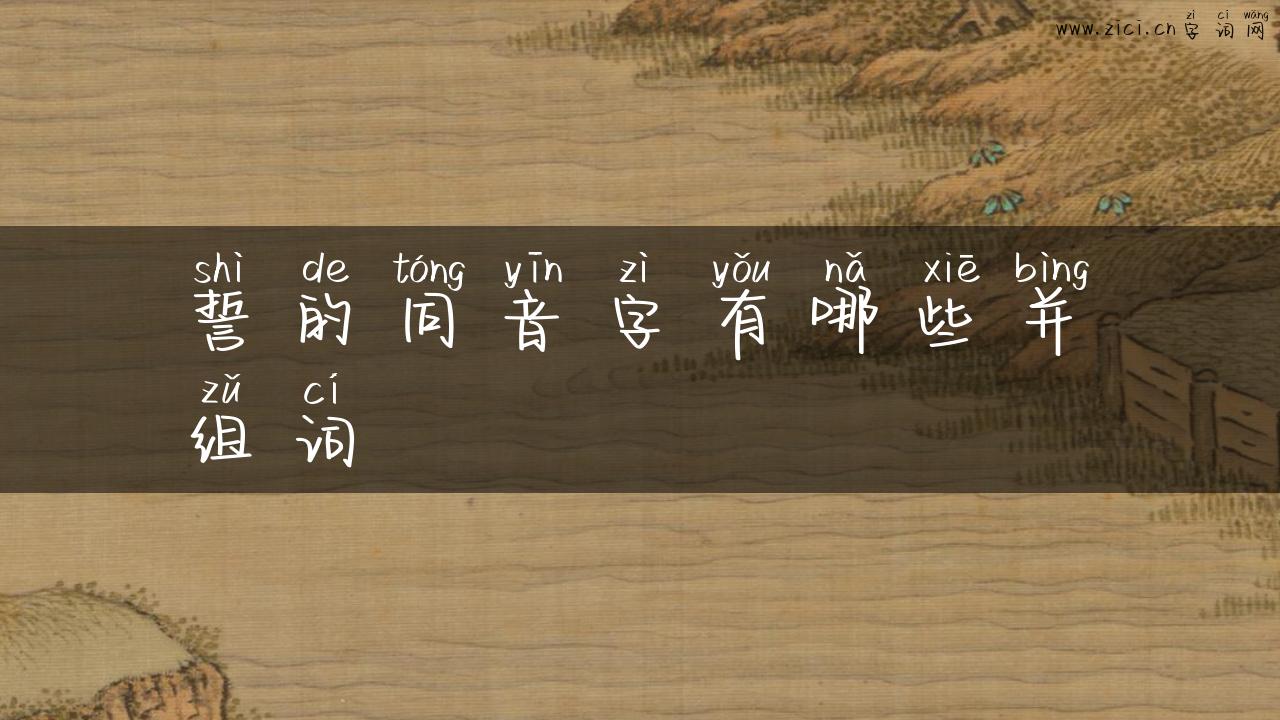 誓的同音字有哪些并组词