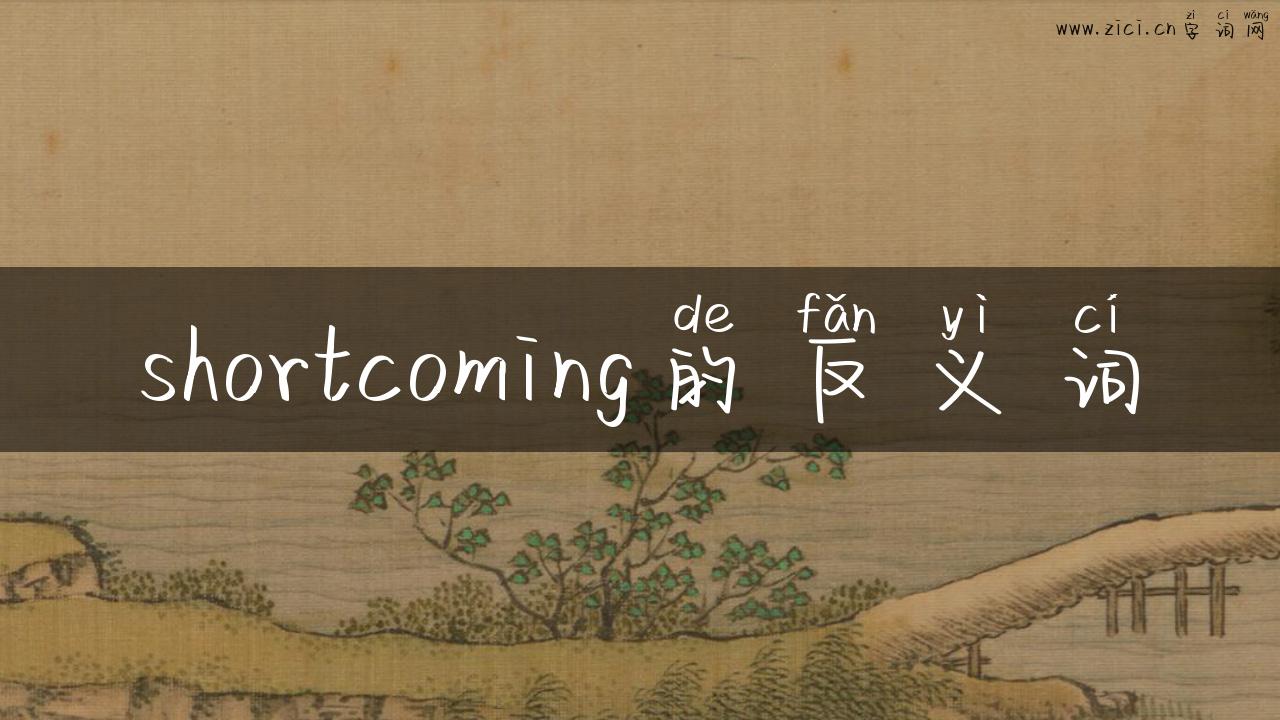 shortcoming的反义词