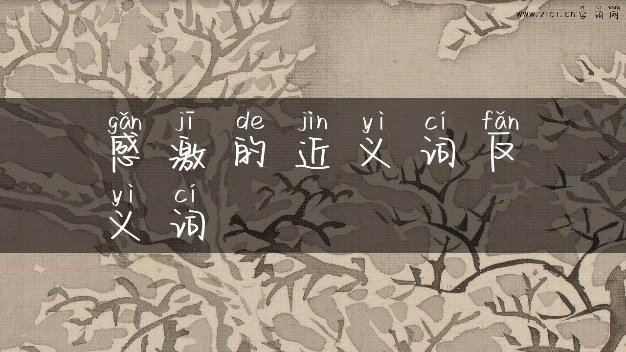 感激的近义词反义词