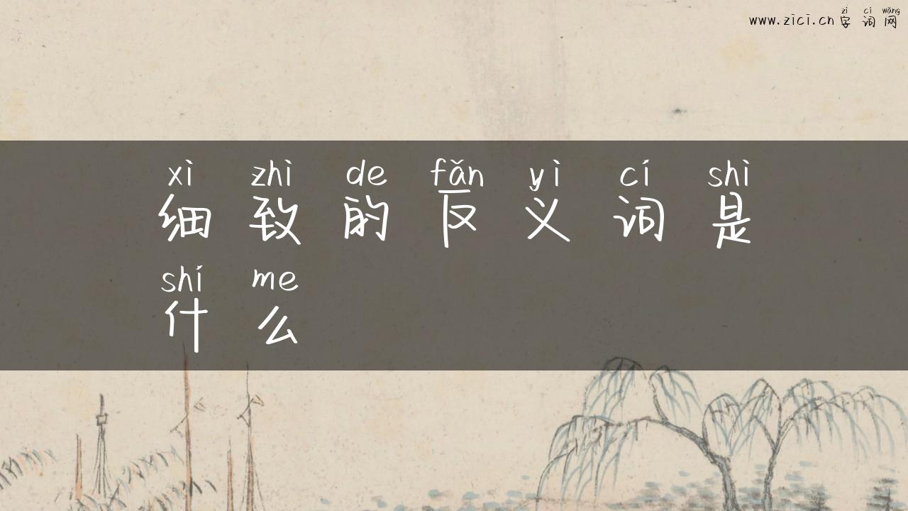 细致的反义词是什么
