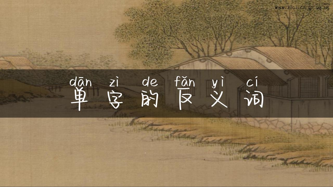 单字的反义词