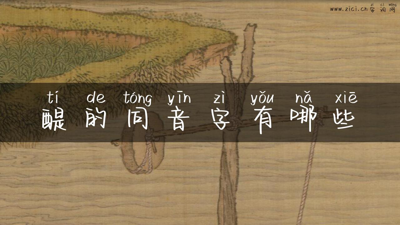 醍的同音字有哪些