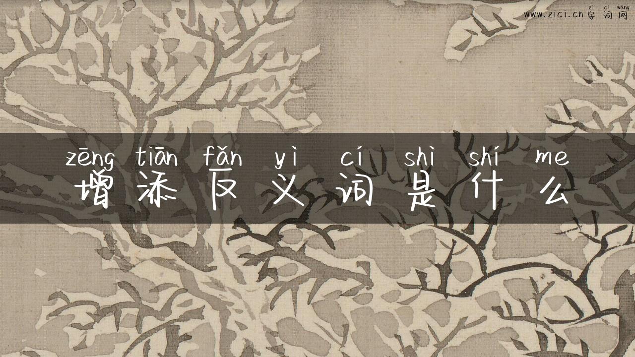 增添反义词是什么