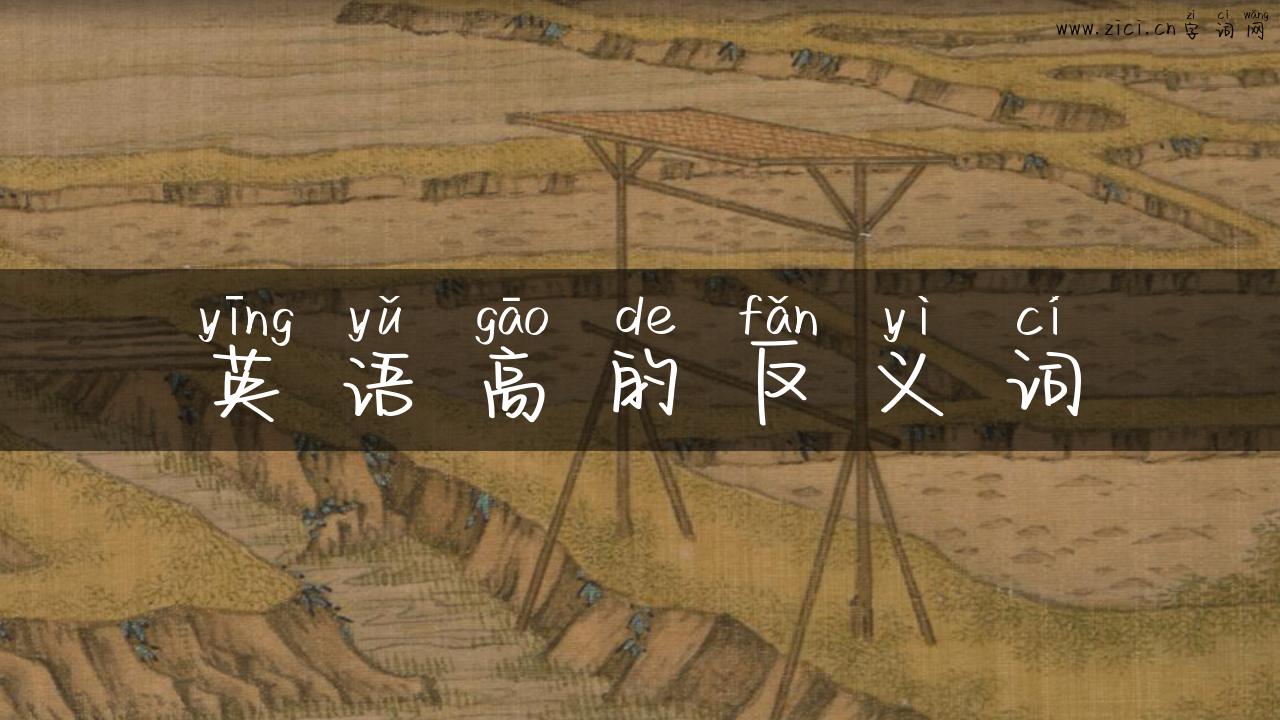 英语高的反义词