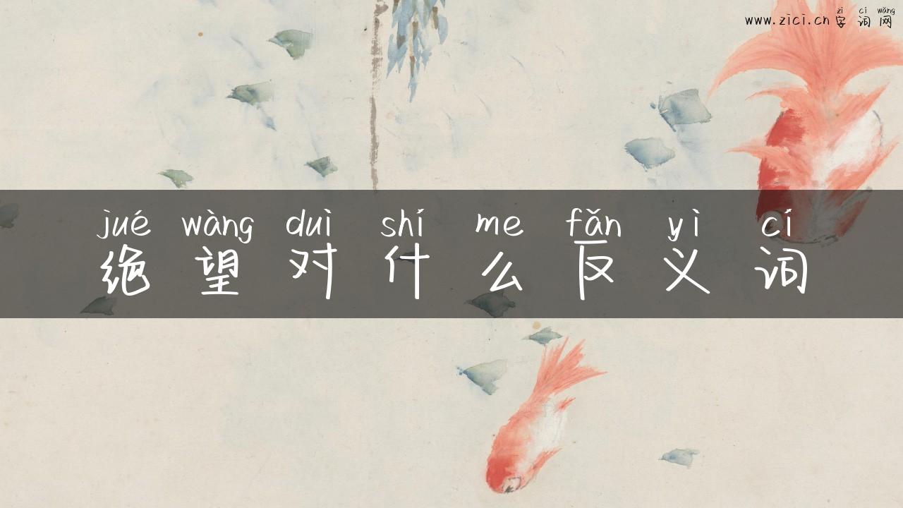 绝望对什么反义词