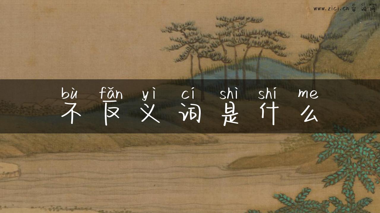 不反义词是什么