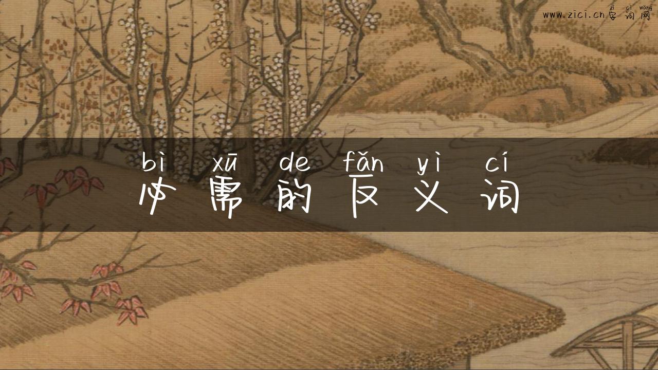 必需的反义词