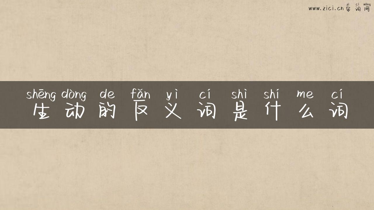 生动的反义词是什么词