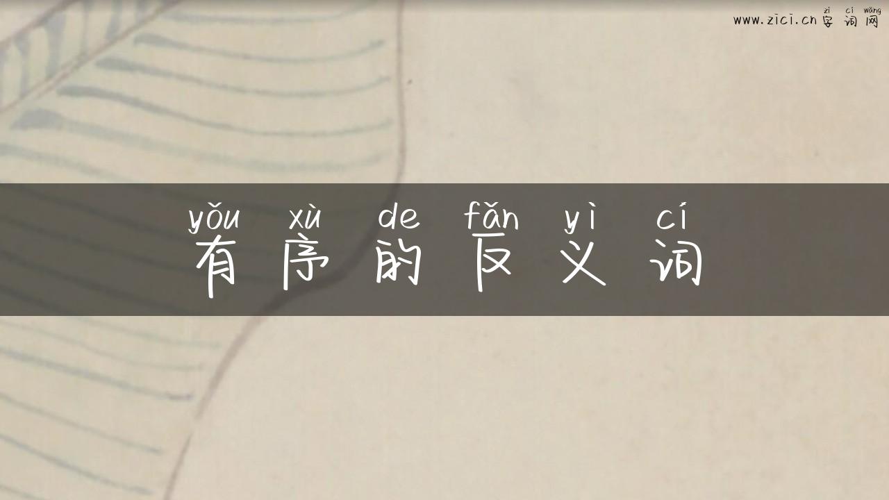 有序的反义词