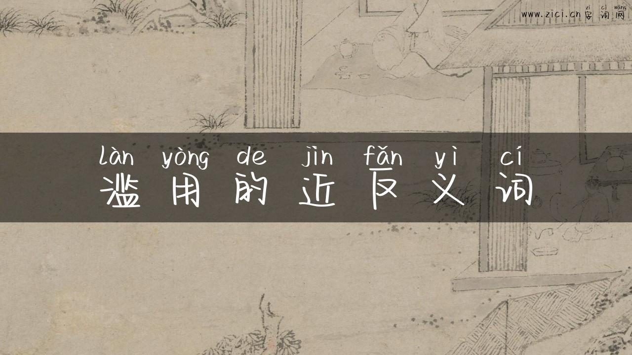 滥用的近反义词