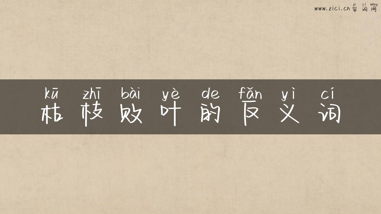 枯枝败叶的反义词