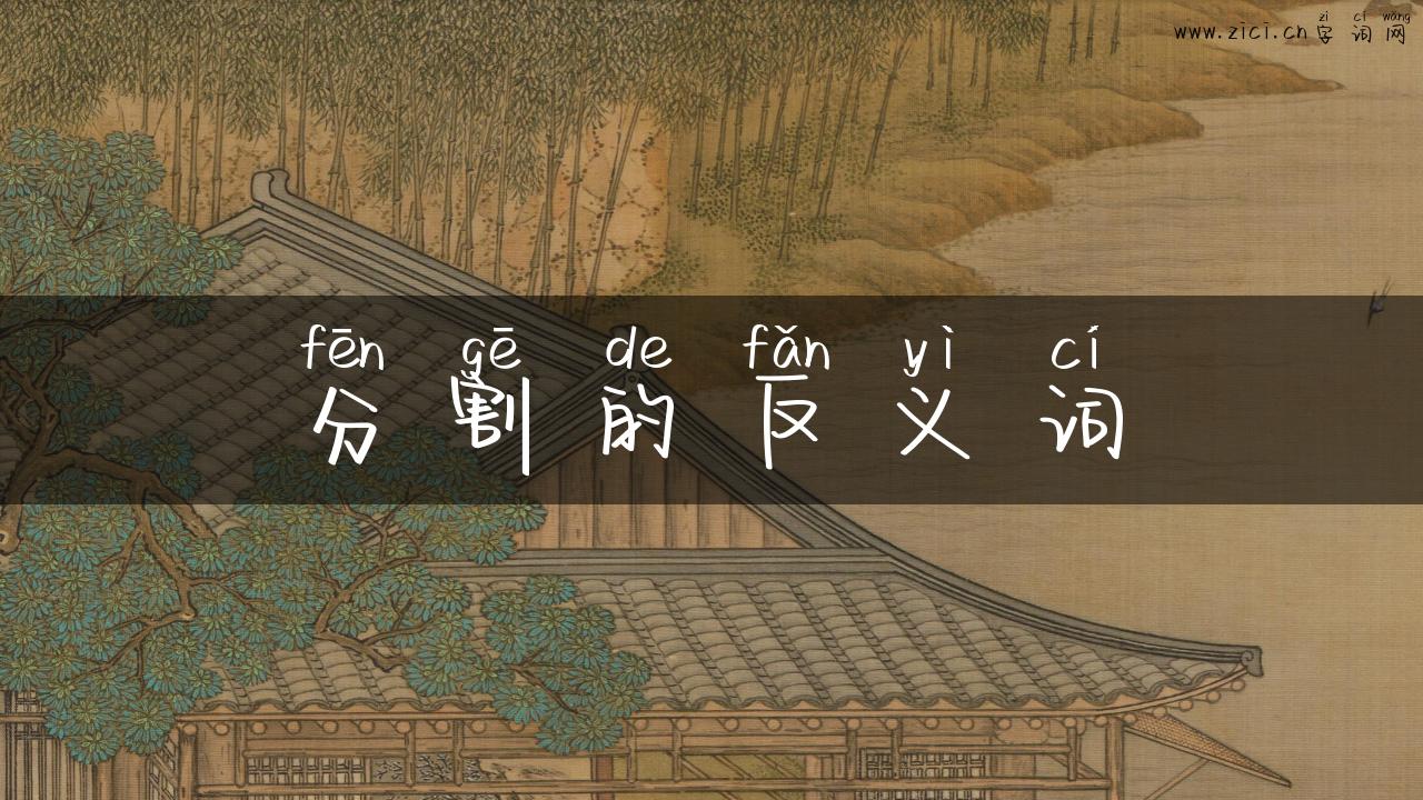 分割的反义词