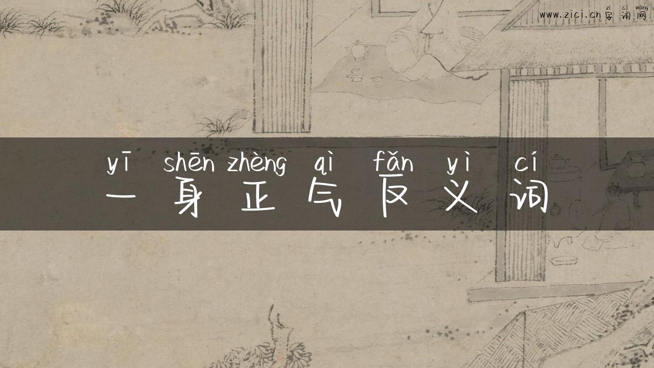 一身正气反义词