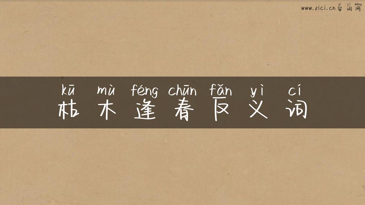 枯木逢春反义词