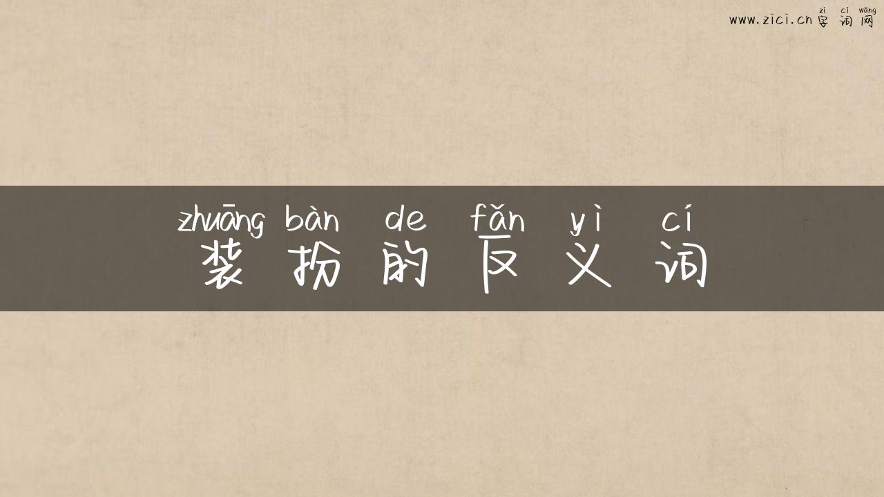 装扮的反义词