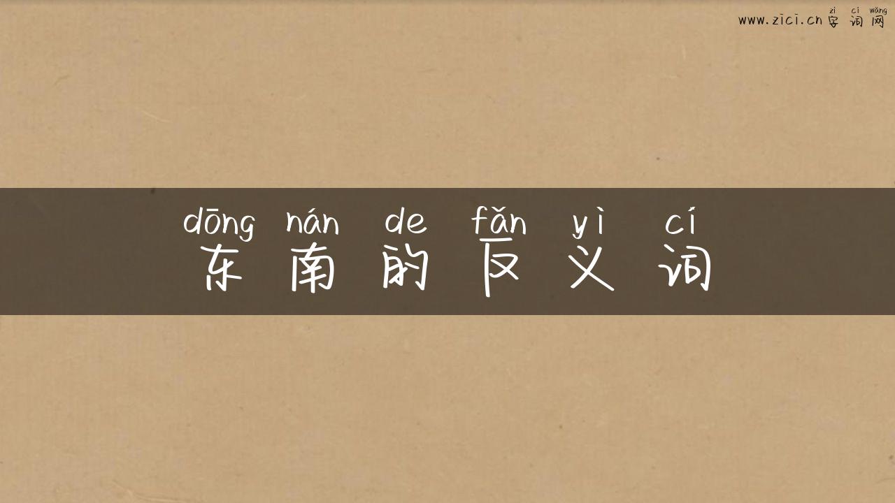 东南的反义词