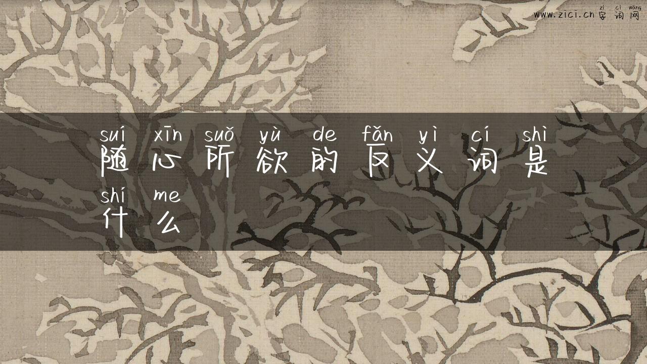 随心所欲的反义词是什么