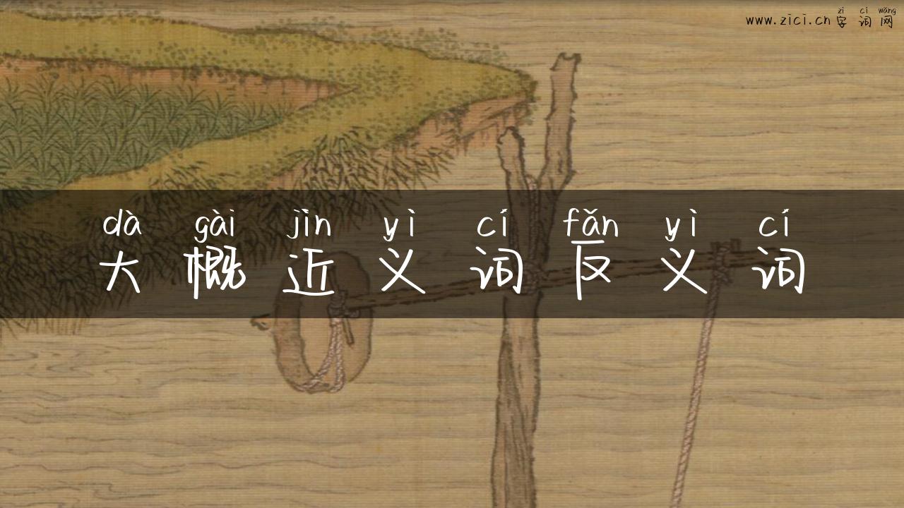 大概近义词反义词