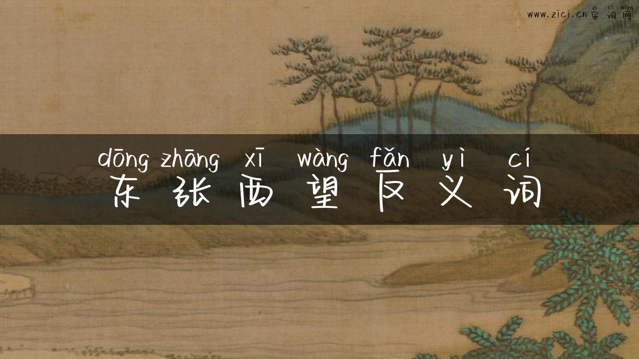 东张西望反义词