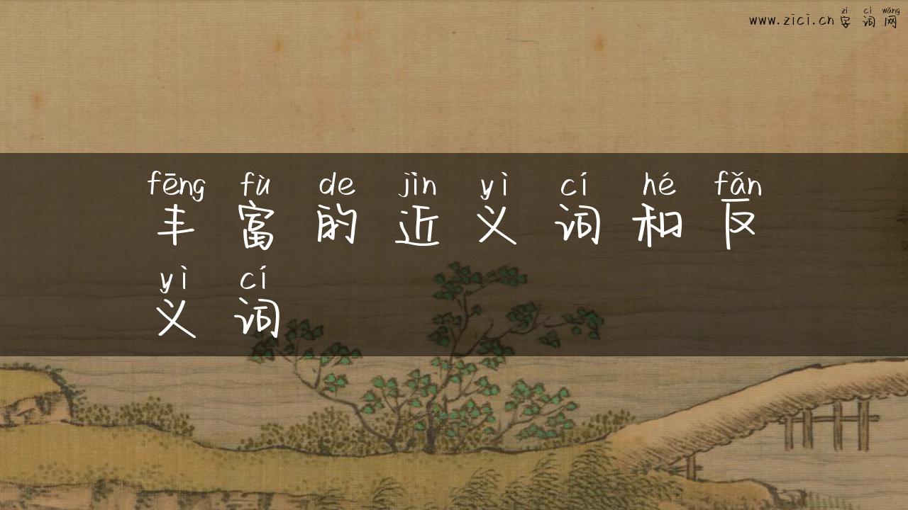 丰富的近义词和反义词