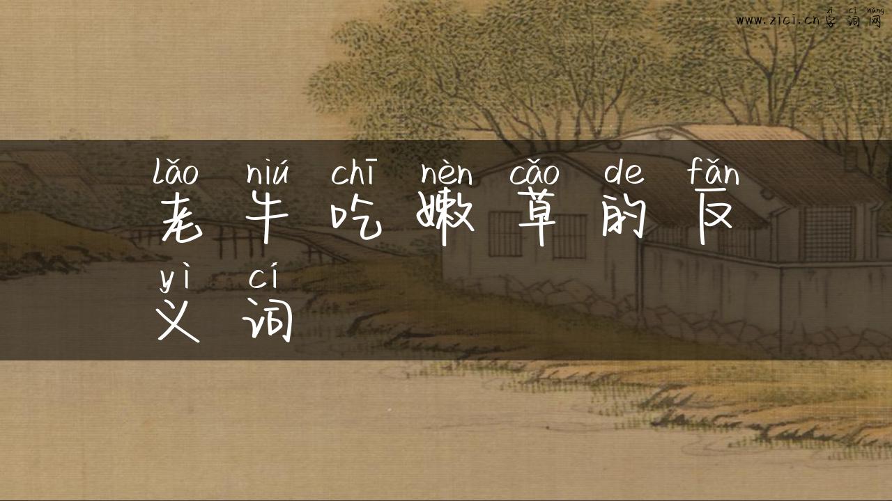 老牛吃嫩草的反义词