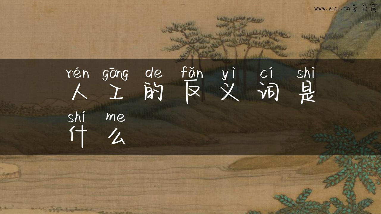 人工的反义词是什么