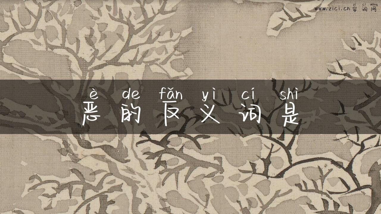 恶的反义词是