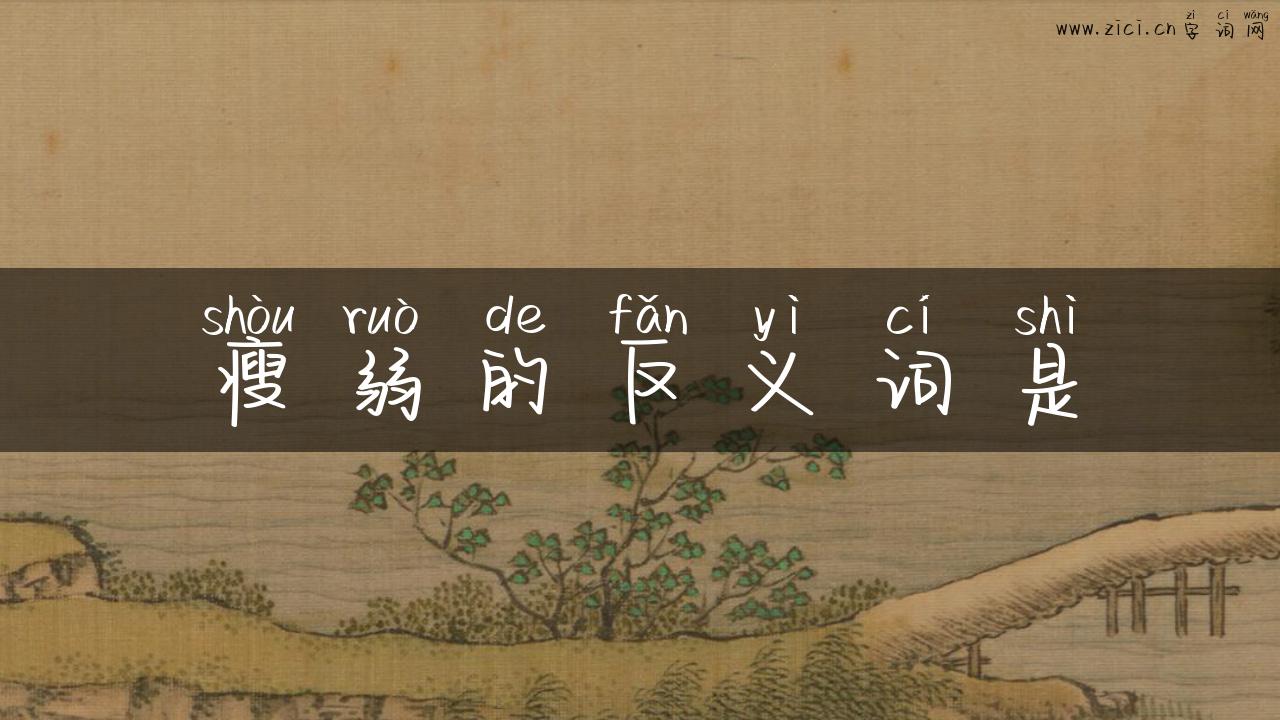 瘦弱的反义词是