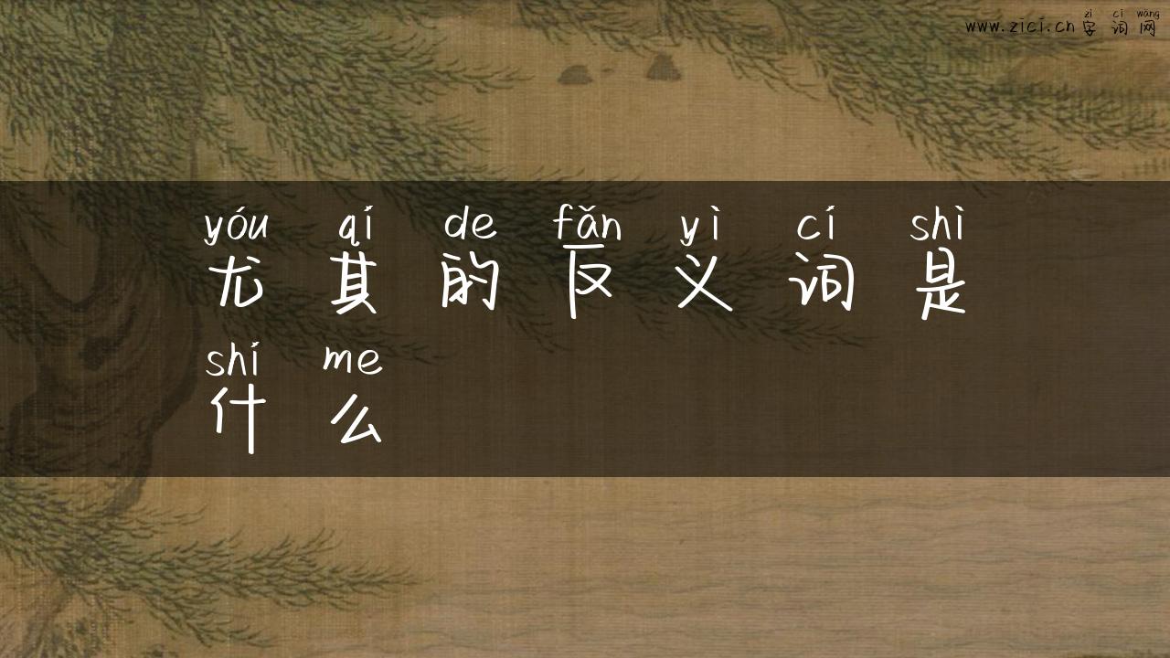 尤其的反义词是什么