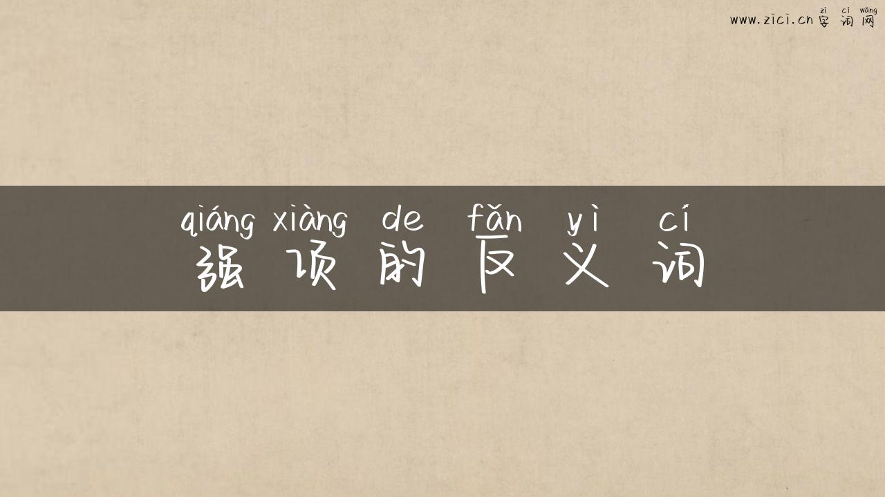 强项的反义词