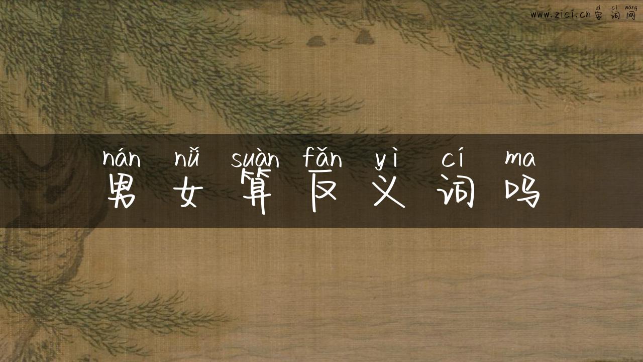 男女算反义词吗