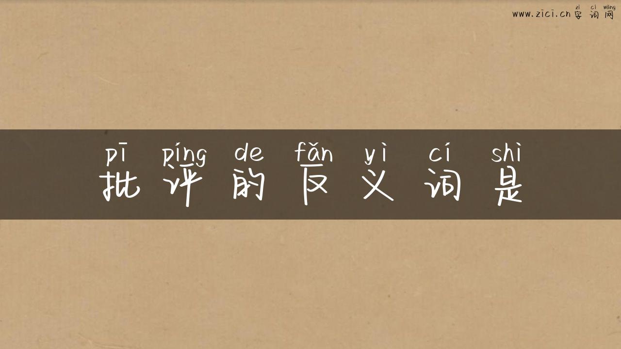 批评的反义词是