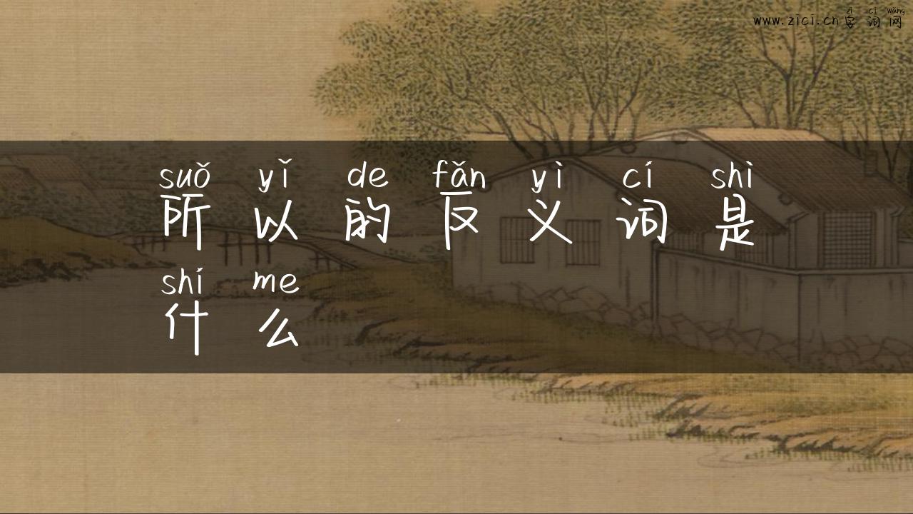 所以的反义词是什么