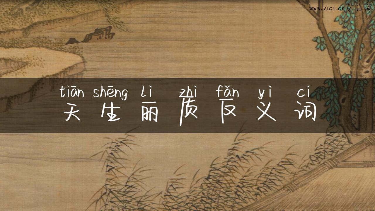 天生丽质反义词