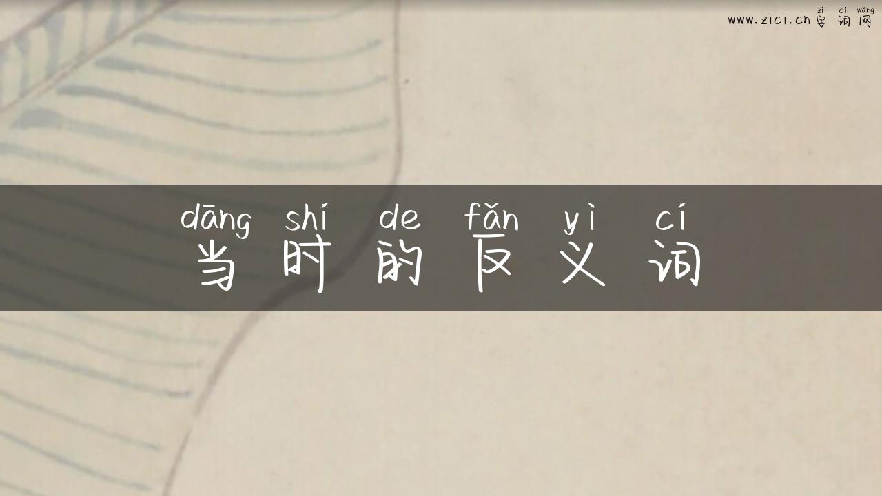 当时的反义词