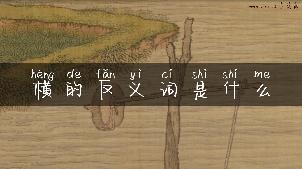 横的反义词是什么